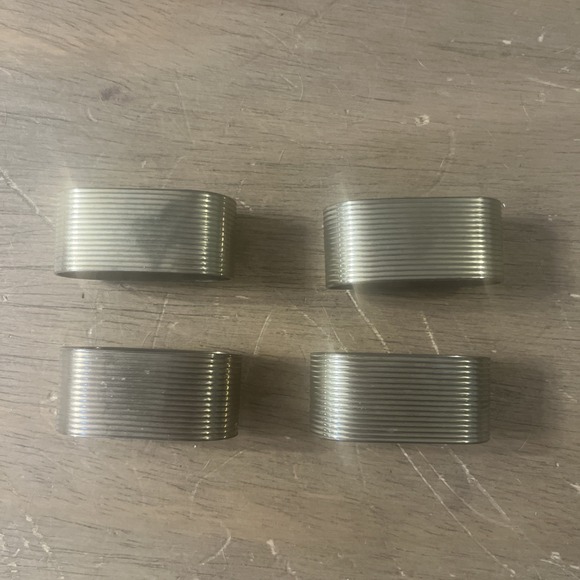 audrey Other - Vintage‎ Audrey Napkin Rings Brass/Gold Tone Ribbed Set of 4 Oval